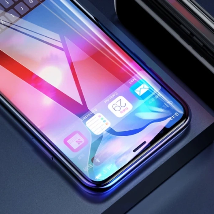 Baseus İphone 11 Pro 0.3mm Rigid Edge Anti Blue Light Kırılmaz Cam Koruyucu-(5775)