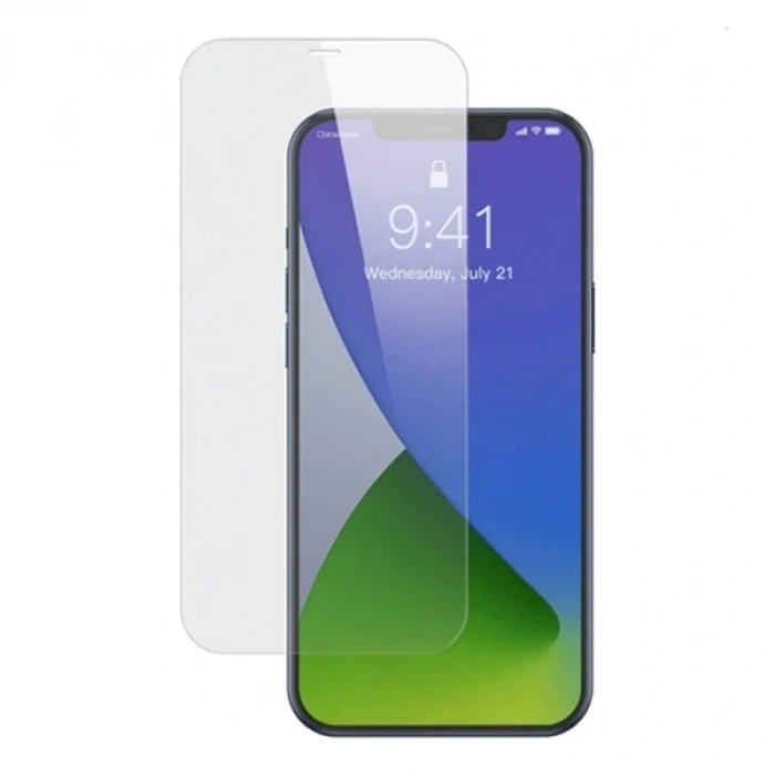 BASEUS iPhone 12/ 12 Pro 6.1  0.15mm Full Tempered Cam Ekran Koruyucu 2Set-(5775)