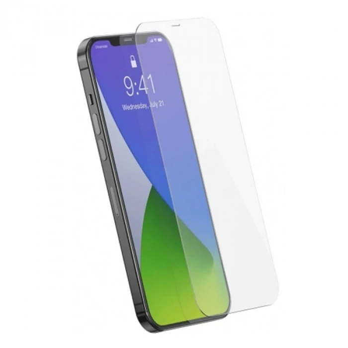 BASEUS iPhone 12/ 12 Pro 6.1  0.15mm Full Tempered Cam Ekran Koruyucu 2Set-(5775)