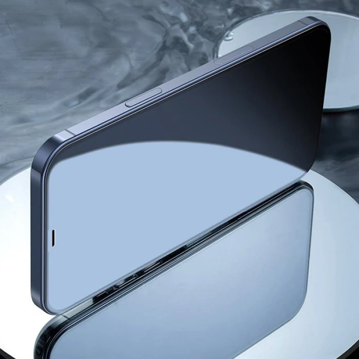 Baseus İPhone 12 Mini 5.4 0.3MM 3D Full Tempered Cam Ekran Koruyucu 2Adet Set-(5775)