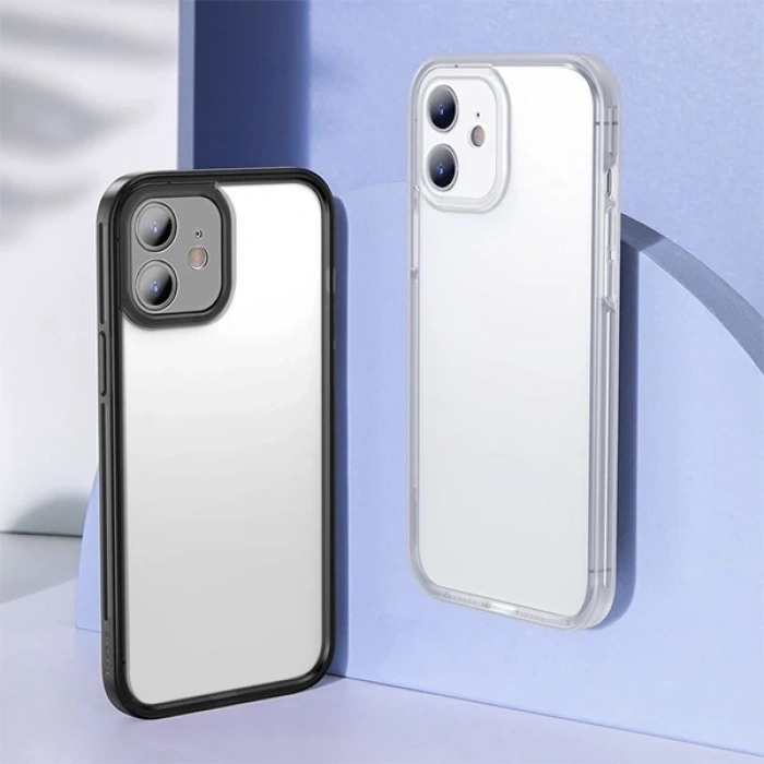 Baseus iPhone 12 Mini Kamera Lens Koruyuculu Frame Kılıf-(5775)