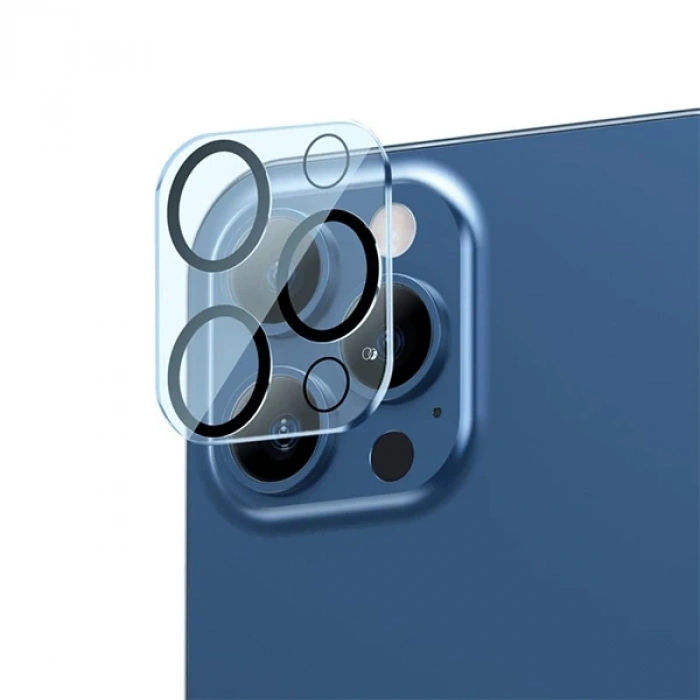 BASEUS iPhone 12 Pro 6.1 3D Full Kaplama Kamera Koruyucu Cam 2 Adet Set-(5775)