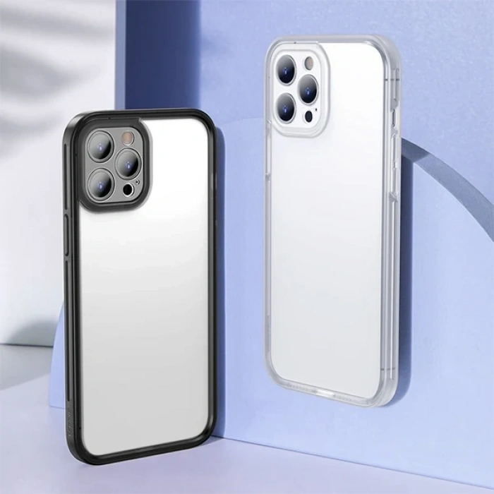 Baseus iPhone 12 Pro 6.1 Kamera Lens Koruyuculu Frame Kılıf-(5775)