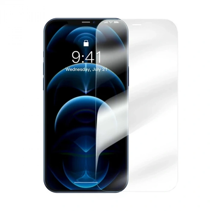 Baseus iPhone 12 Pro Max 6.7 0.3mm HD Anti-drop Tempered Kırılmaz Cam Ekran Koruyucu 2 Adet-(5775)