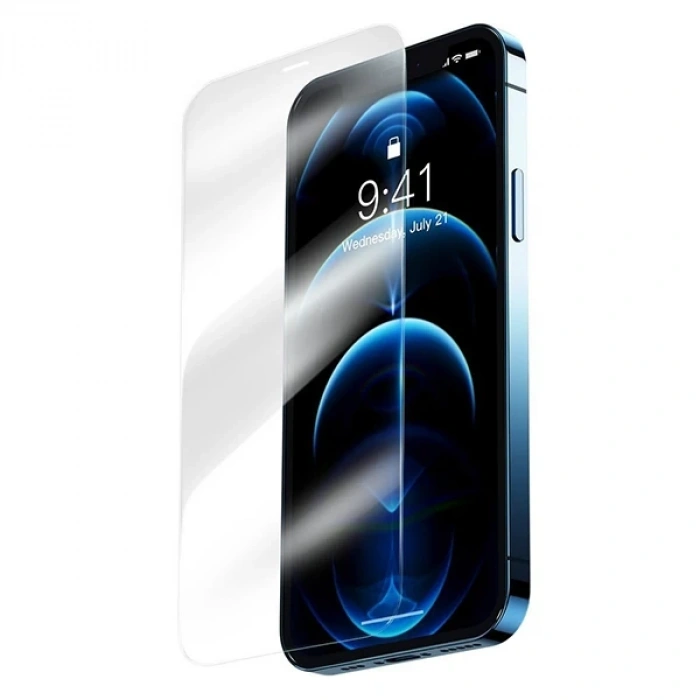 Baseus iPhone 12 Pro Max 6.7 0.3mm HD Anti-drop Tempered Kırılmaz Cam Ekran Koruyucu 2 Adet-(5775)