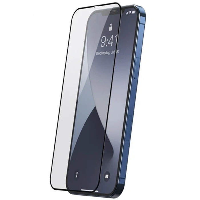 Baseus İPhone 12 Pro Max 6.7 Ekran Koruyucu 0.3MM Full Anti Blue Light Tempered Cam Ekran Koruyucu 2-(5775)