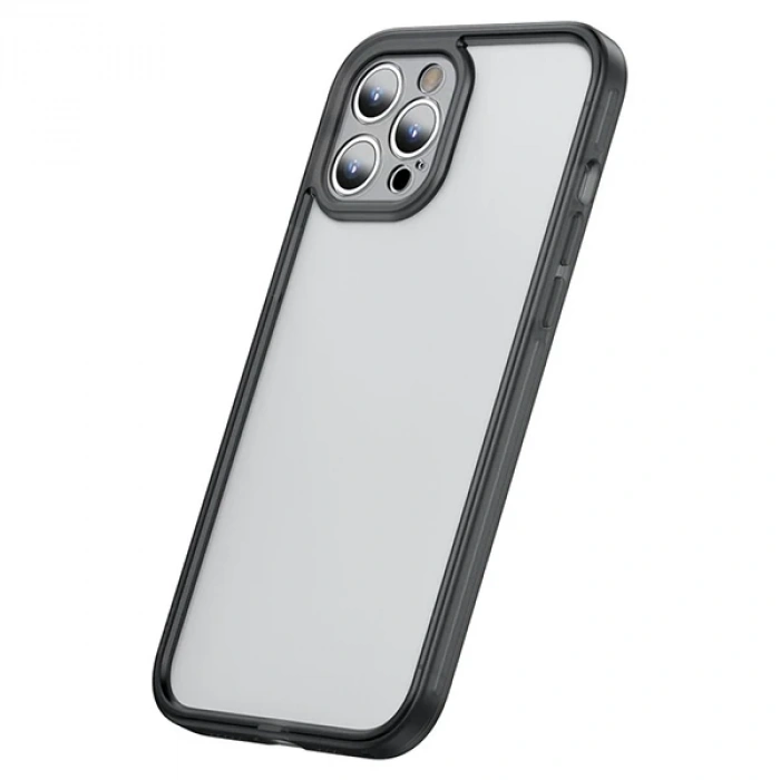 Baseus iPhone 12 Pro Max Kamera Lens Koruyuculu Frame Kılıf-(5775)