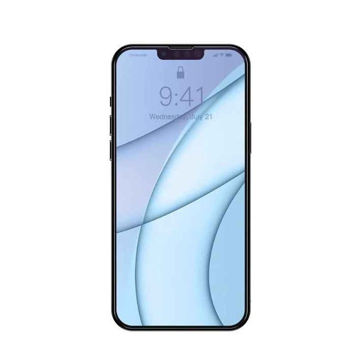 Baseus iPhone 13 Mini 0.3mm Göz Korumalı Full Cam Ekran Koruyucu 2 Adet Set-(5775)