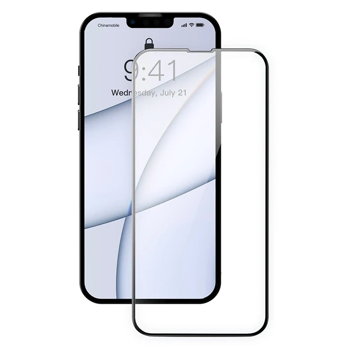 Baseus iPhone 13 Pro Max 6.7 0.3mm Tempered Full-glass Cam Ekran Koruyucu 2 Adet Set-(5775)