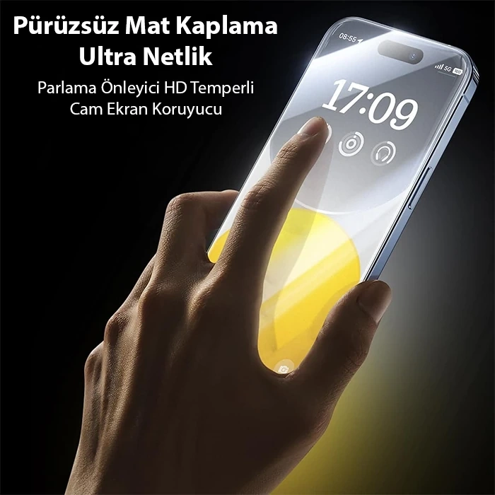 Baseus iPhone 14 Plus/13 Pro Max HD Tempered Full Koruma Cam Ekran Koruyucu-(5775)