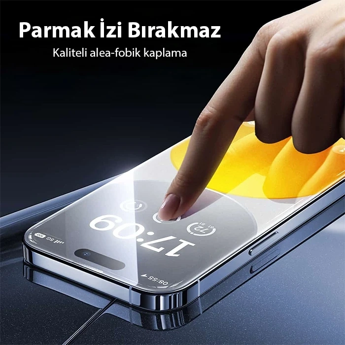 Baseus iPhone 15 Plus HD Tempered Full Koruma Cam Ekran Koruyucu-(5775)