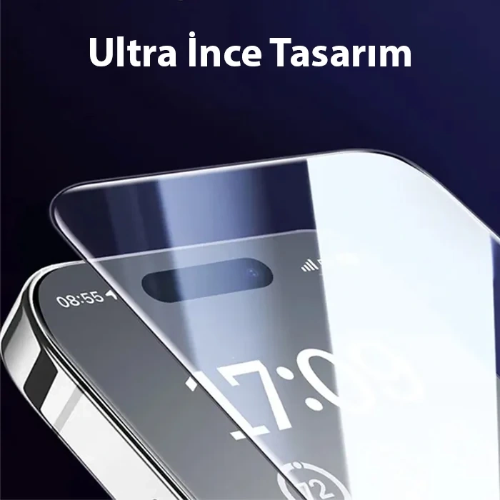 Baseus iPhone 15 Pro HD Tempered Full Koruma Cam Ekran Koruyucu-(5775)