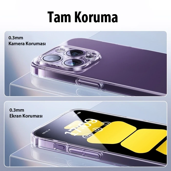 Baseus iPhone 15 Pro Lucent Serisi Ultra İnce Transparan Kılıf-(5775)