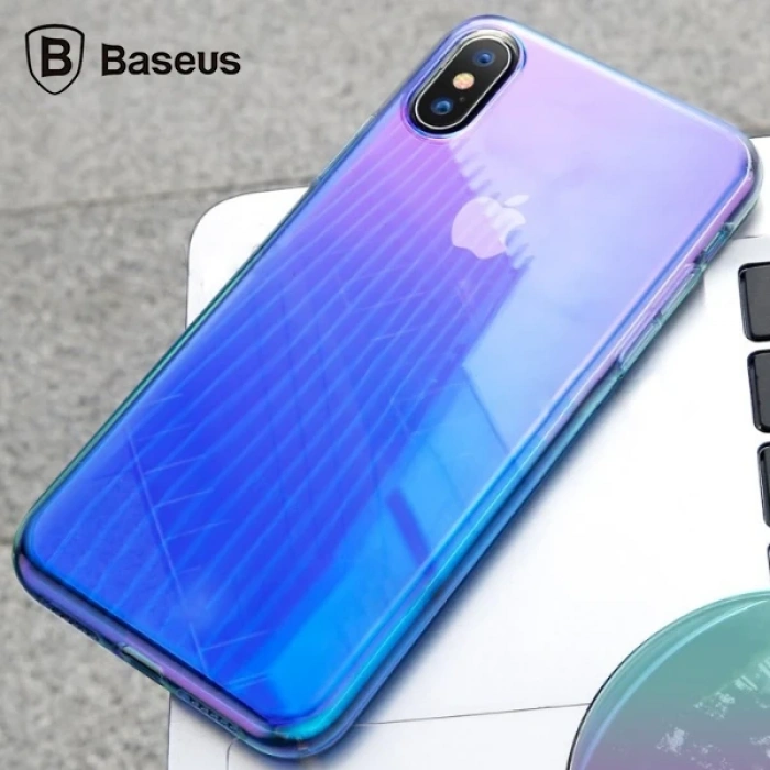 Baseus İPhone Xs Max Glow Case Şeffaf Silikon Kılıf-(5775)