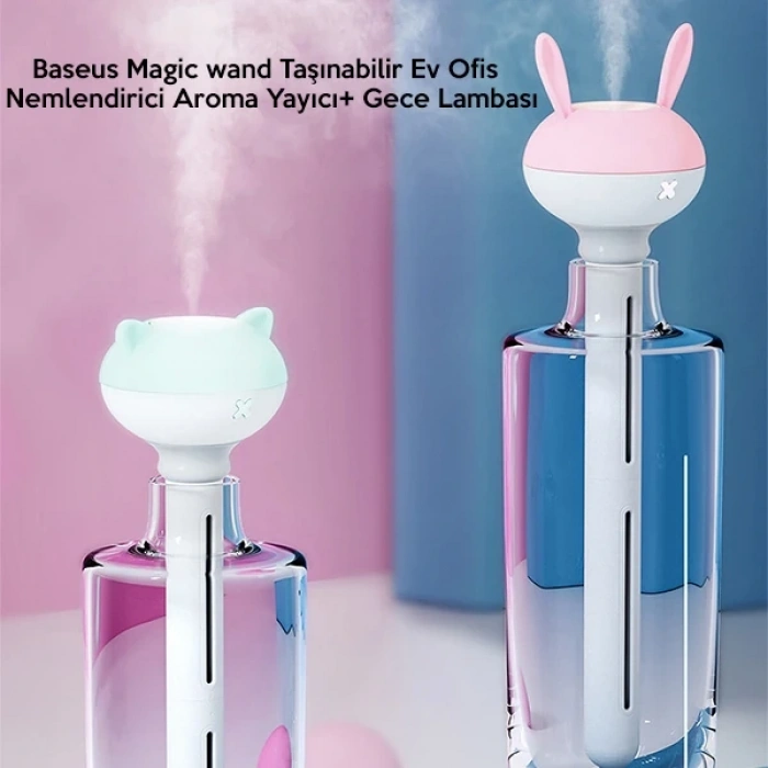 Baseus Magic wand Ev Ofis Nemlendirici Aroma Yayıcı+ Gece Lambası-(5775)