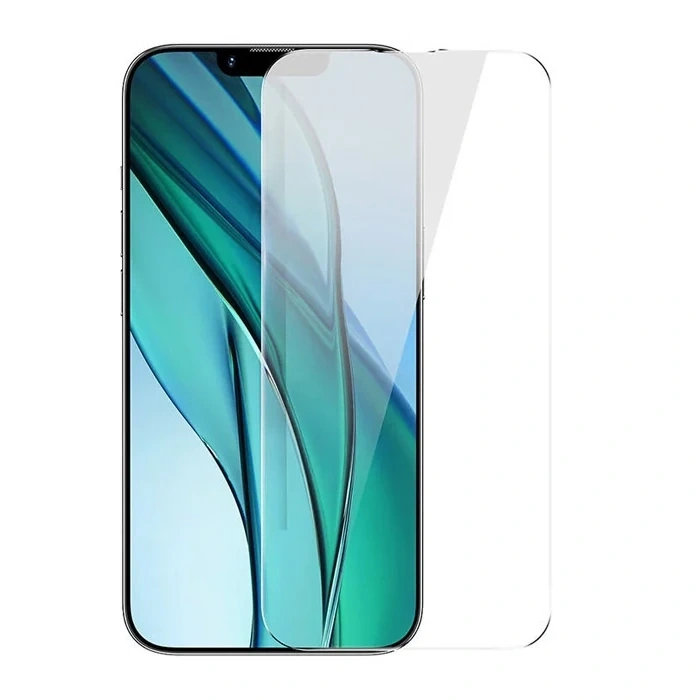 Baseus Serisi iPhone 15 Pro Full Koruma Tempered Cam Ekran Koruyucu-(5775)