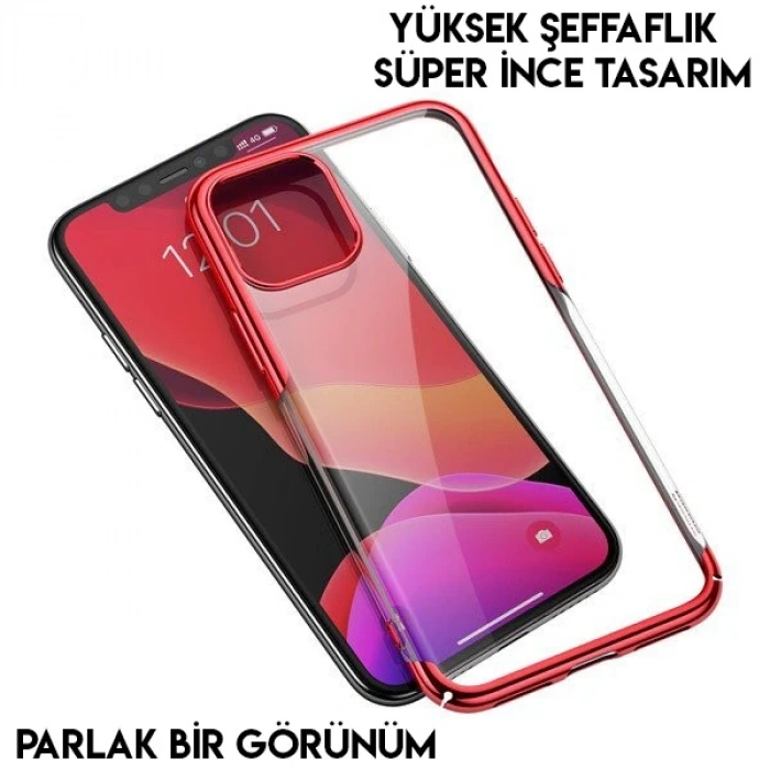 Baseus Shining Case İPhone 11 Pro Max 6.5 Ultra ince Silikon Kılıf-(5775)