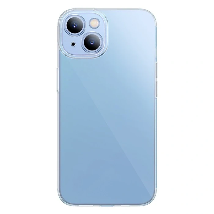 Baseus Simple Case iPhone 14 Plus 6.7 Kamera Korumalı İnce Silikon Şeffaf Kılıf-(5775)