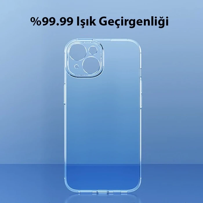 Baseus Simple Case iPhone 14 Plus 6.7 Kamera Korumalı İnce Silikon Şeffaf Kılıf-(5775)