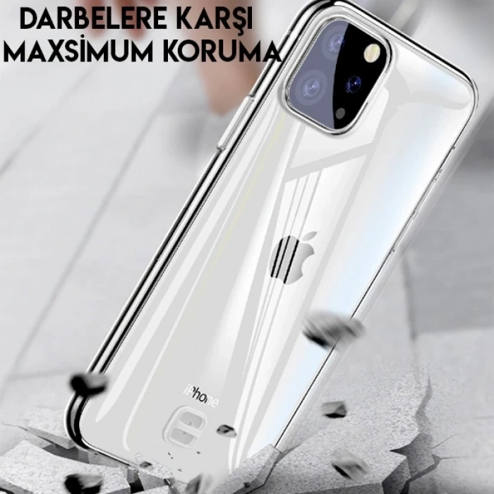 Baseus Transparent Key İPhone 11 Pro Max 6.5inch (2019) Şeffaf Silikon Kılıf-(5775)