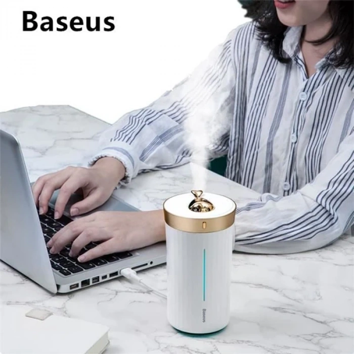 Baseus Whale Araç ve Ev Ultrasonik Hava Nemlendirici Gece Lambası-(5775)
