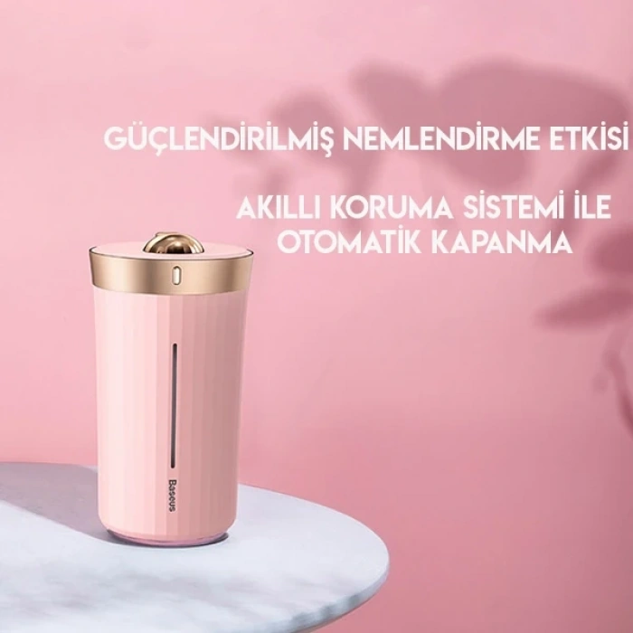 Baseus Whale Araç ve Ev Ultrasonik Hava Nemlendirici Gece Lambası-(5775)