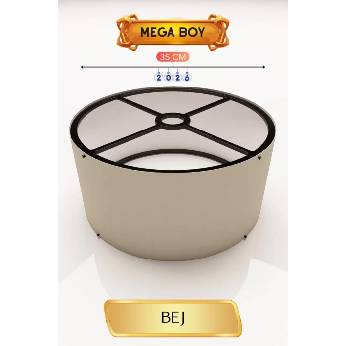 Bej Lambader Başlığı 35 CM Mega Boy