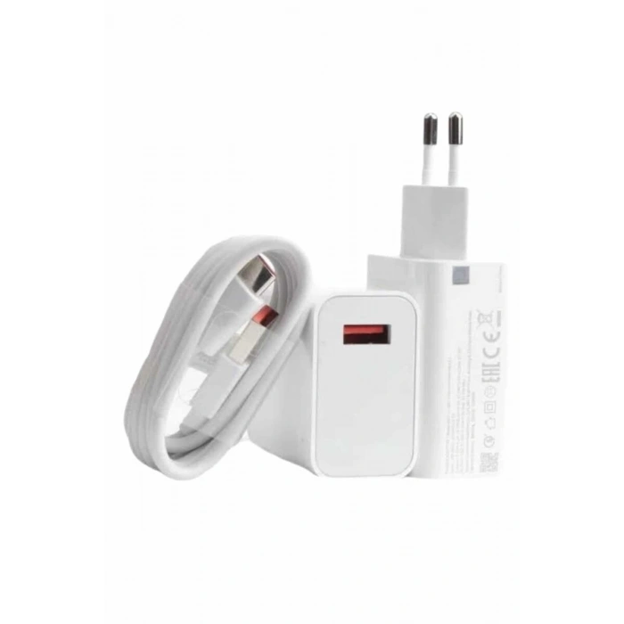 Beyaz Ultra Plus Hızlı Şarj Seti Şarj Adaptörü ve Kablosu 67W