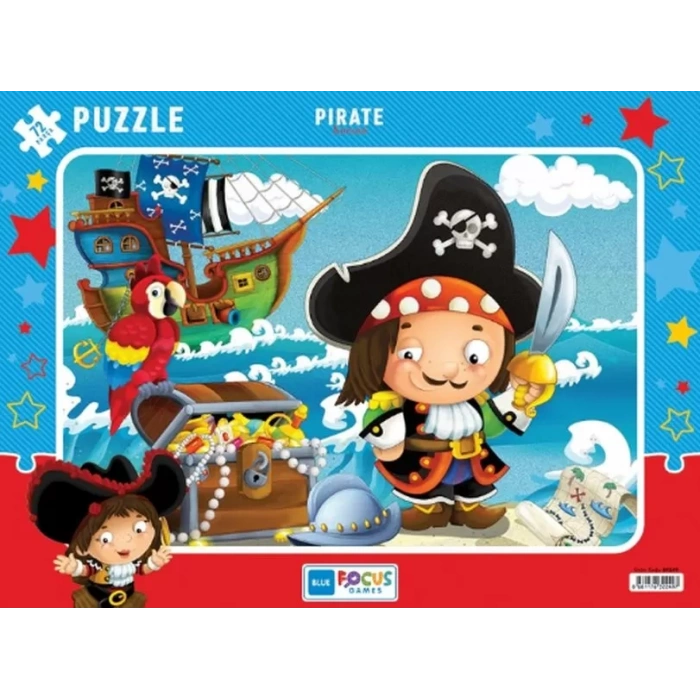Blue Fus Pirate (Korsan) - Puzzle 72 Parça