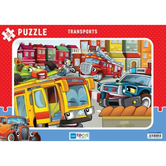 Blue Fus Transports (Taşıtlar) - Puzzle 30 Parça