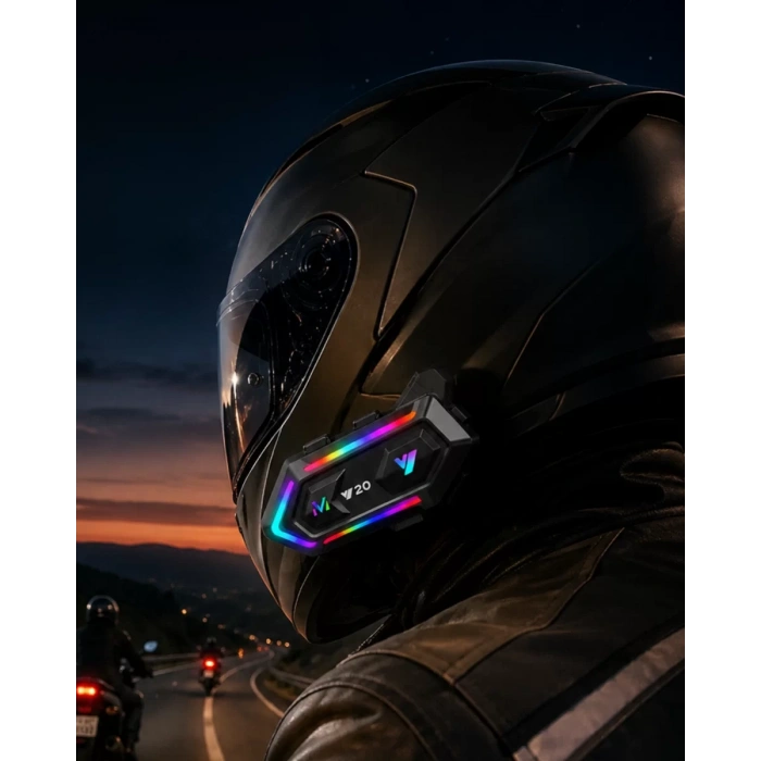 Bluetooth 5.3 Motosiklet Kask Intercom Kulaklık 1000 Metre Bağlantı