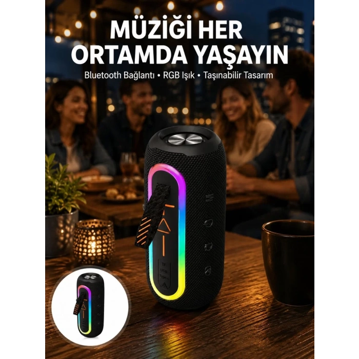 Bluetooth Hoparlör USB Şarjlı Uzun Pil Ömrü Android ve İOS Uyumlu Renkli Yeni Nesil