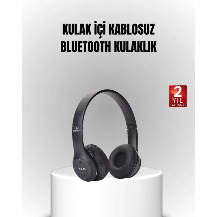 Bluetooth Kablosuz Kulaklık – Extra Bass TF Kart Mikrofonlu Ayarlanabilir Ergonomik Tasarım