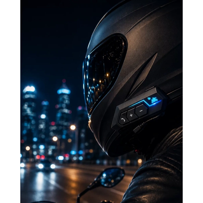 Bluetooth Motosiklet Kask Kulaklığı Mikrofonlu Kablosuz Sürüş Intercomu