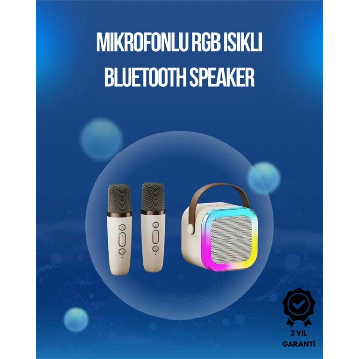 Bluetooth USB ve AUX Girişli Çok Fonksiyonlu Karaoke Hoparlör