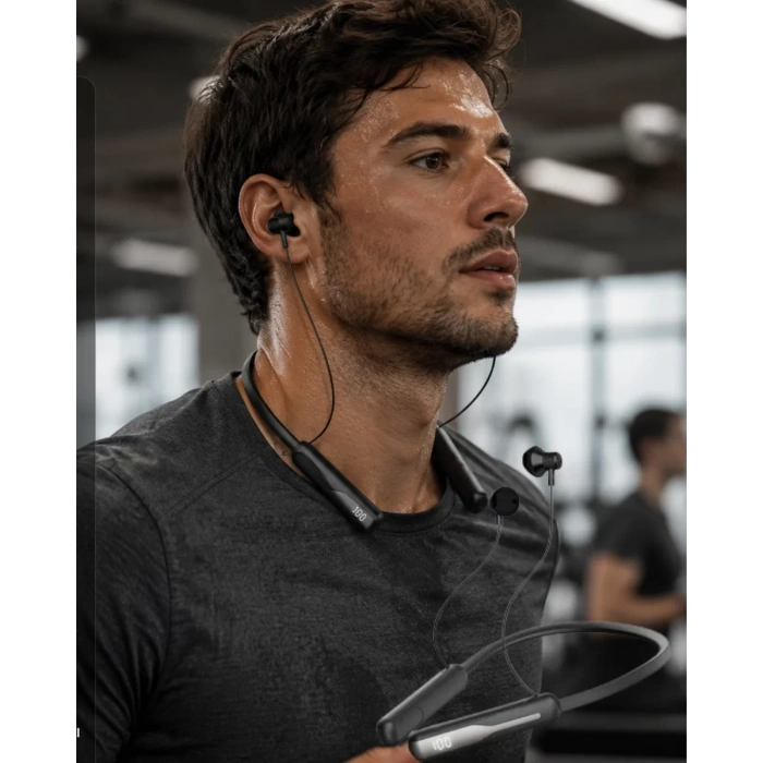 Boyun Askılı Bluetooth Kulaklık Extra Bass ve Ses Değiştirme Modlu