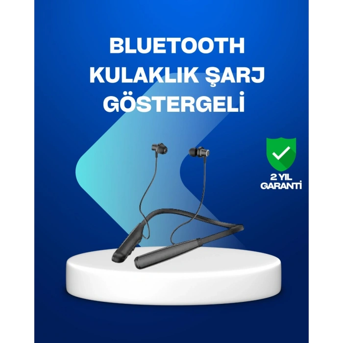 Boyun Askılı Kablosuz Bluetooth Kulaklık – Aktif Gürültü Önleme LCD Ekranlı