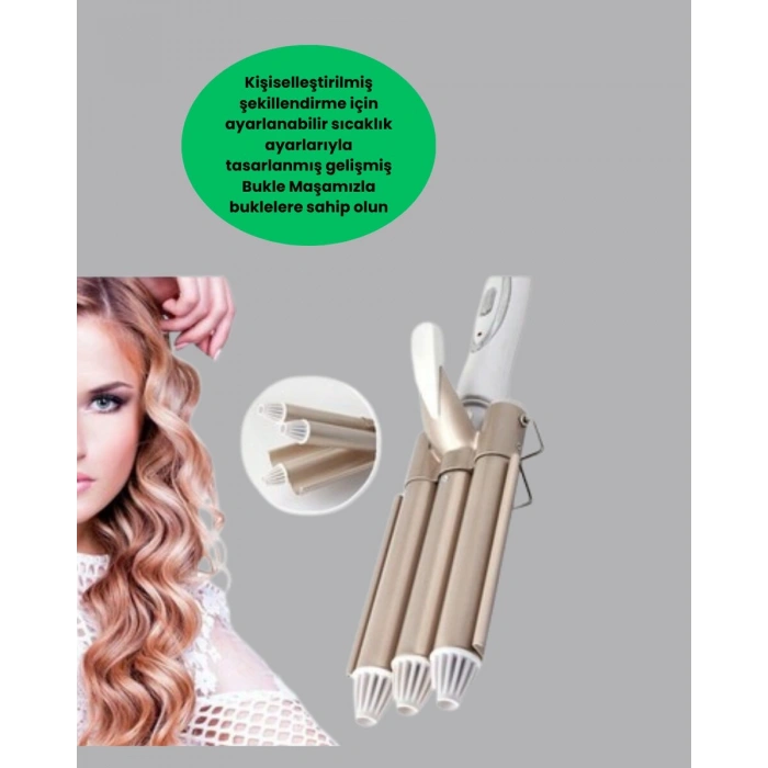 Bukle Saç Maşası – Kolay Kullanım Sağlıklı Bukleler yüksek ısılı