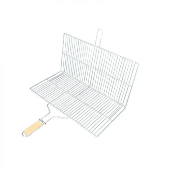 Büyük Boy Mangal Izgarası - 50x30 cm - Ahşap Saplı
