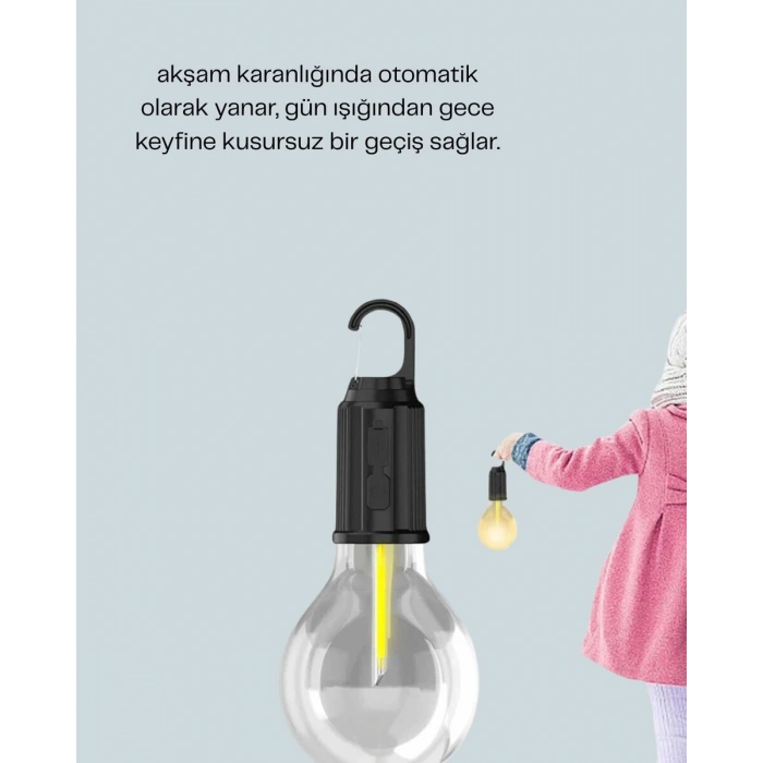C Tipi Şarjlı Asılabilir Kamp Feneri