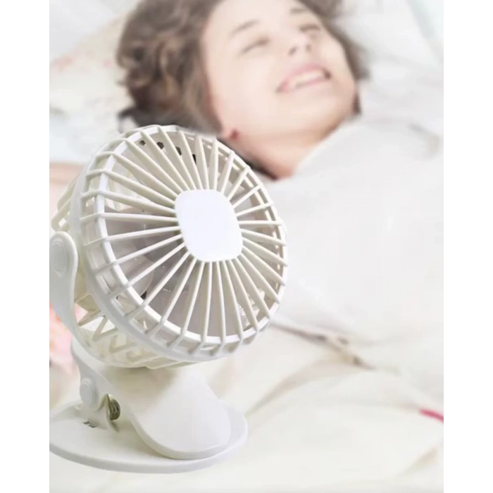 Çalışma Masası ve Yatak Başlığı İçin Klipsli Mini Fan
