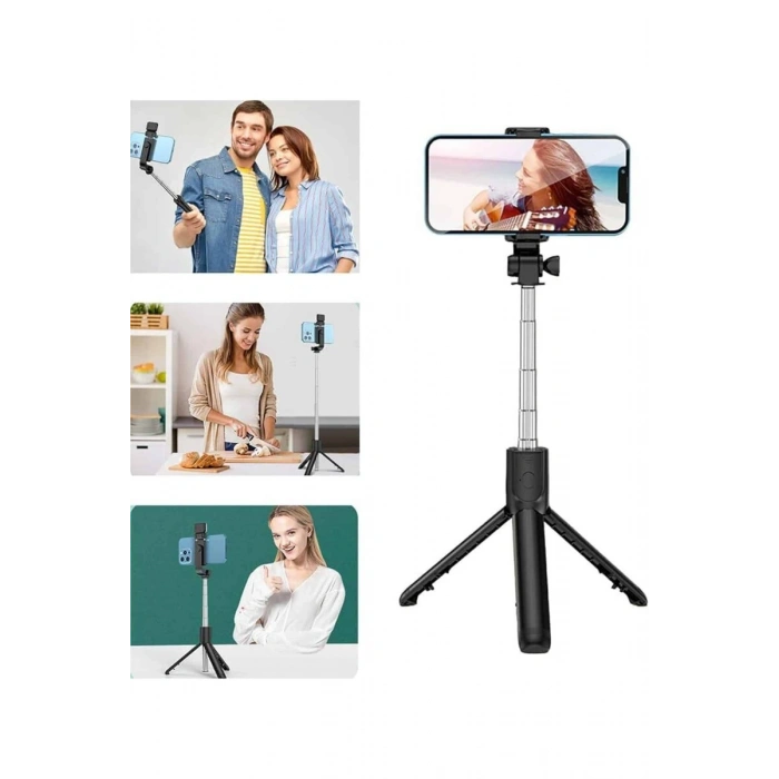 Cep Telefonu Tripod Standı Manyetik Selfie Sopa Bluetooth Uzaktan Kumandalı