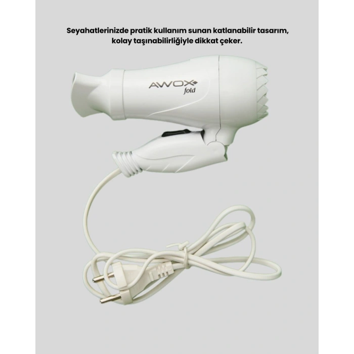 Çift Isı ve Hız Ayarlı Katlanabilir Saç Kurutma Makinesi