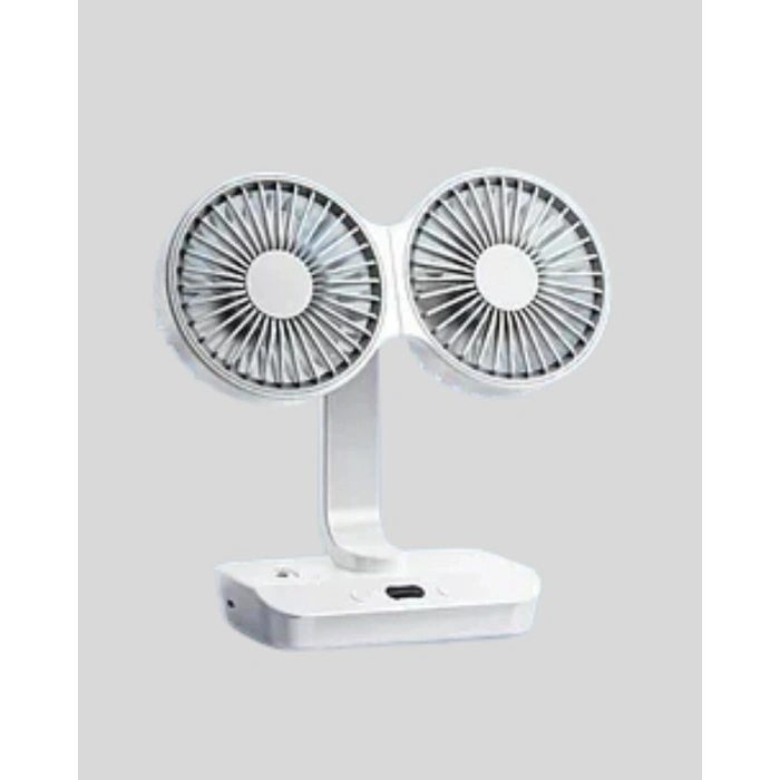Çift Kafalı Masaüstü ve Duvar Tipi Sessiz USB Şarjlı Fan