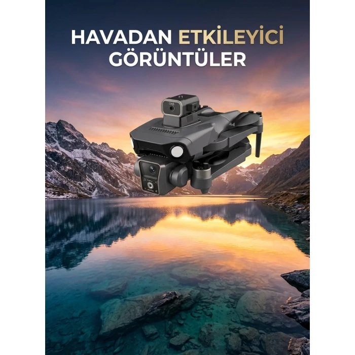 Çift Kameralı GPS Drone Geniş Açılı Havadan Görüntüleme Sistemi