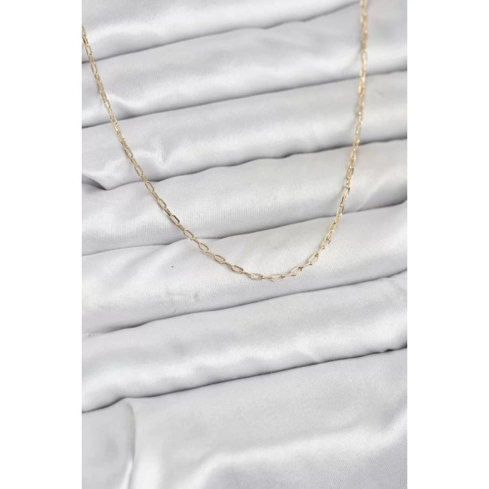CM 14K Gold Renk Ataç Zincir Model 60 cm Kadın Kolye - TJ-BKO10934