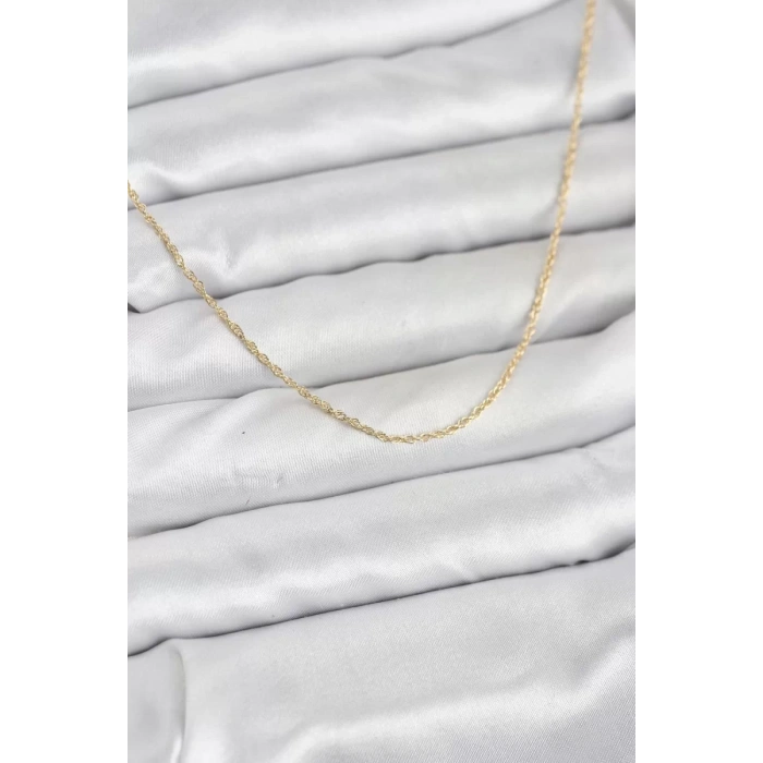 CM 14K Gold Renk Burgu Model 60 cm Kadın Kolye - TJ-BKO10932
