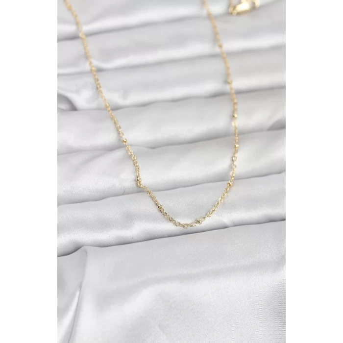 CM 14K Gold Renk Burgu Model 60 cm Kadın Kolye - TJ-BKO10950