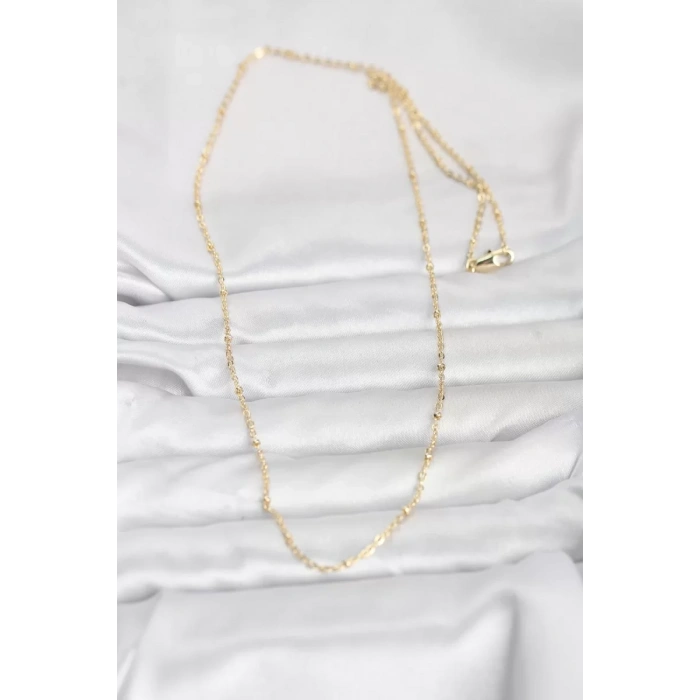 CM 14K Gold Renk Burgu Model 60 cm Kadın Kolye - TJ-BKO10950