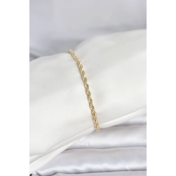 CM 14K Gold Renk Burgu Model Kadın Bileklik 5886
